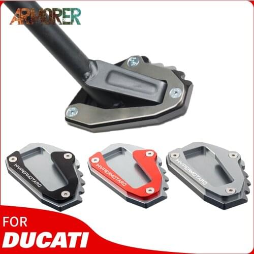 For Ducati Hypermotard 939SP 821 Motorcycle CNC Parking Kickstand Foot Side Stand Extension Pad Support Plate Accessories