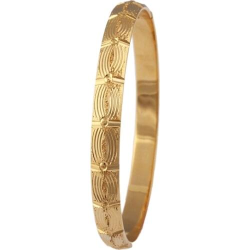 India African Bangle Wedding Jewelry Openable Bracelet Women Jewelry Gold Color Bangles&Bracelets Desigh Free shipping