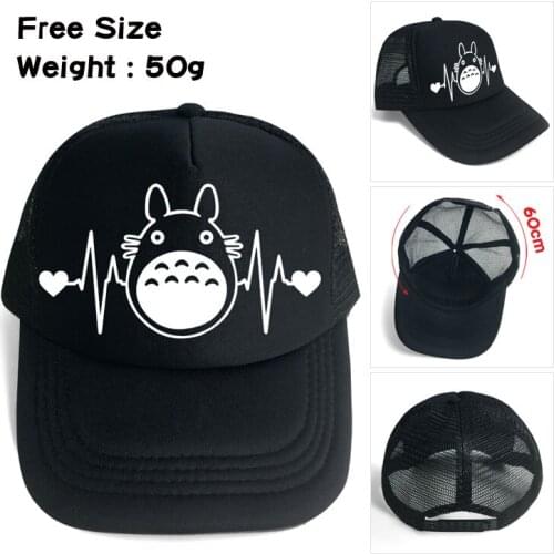 Studio Ghibli My Neighbor Totoro Adults Baseball Hat Snapback Adjusted Mesh Cap Hip Hop Makkuro Kurosuke Hats For Men Women