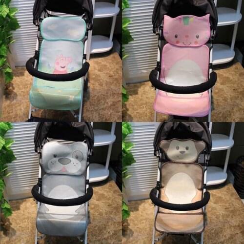 Summer Cool Infant Ice Silk Seats for Prams Pushchairs Child Kids Newborn Breathable Baby Stroller Mat Folding Cushion Cart Pad