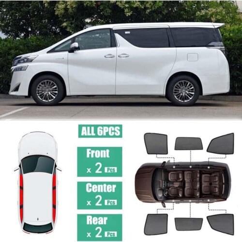 Side Windows Magnetic Sun Shade UV Protection Ray Blocking Mesh Visor Fit For Toyota Vellfre 2015-2019