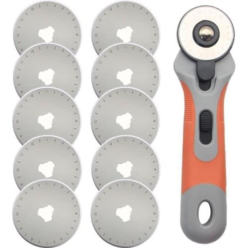 5pcs 45mm Rotary Cutter Set Blades Fabric Circular Quilting Cutting Patchwork Leathercraft Cloth Cutting Sewing Tool