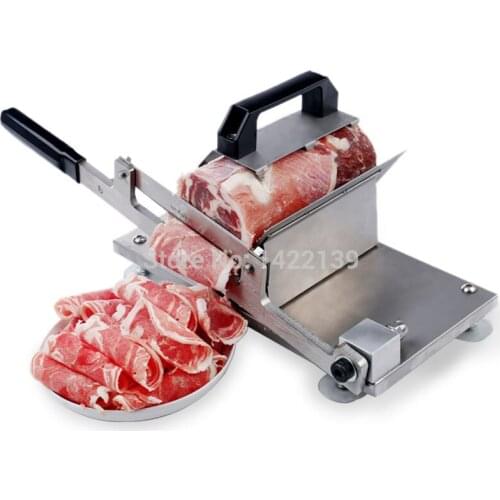 New Manual Control Meat Slicer Stainless For Cutting Beef Mutton sheet Food Kitchen