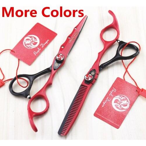 One Pair FC04# Hairdressing Scissors 6inch TOP GRADE Factory Price Japan 440C Cutting Shears Thinning Scissors Human Hair Shears