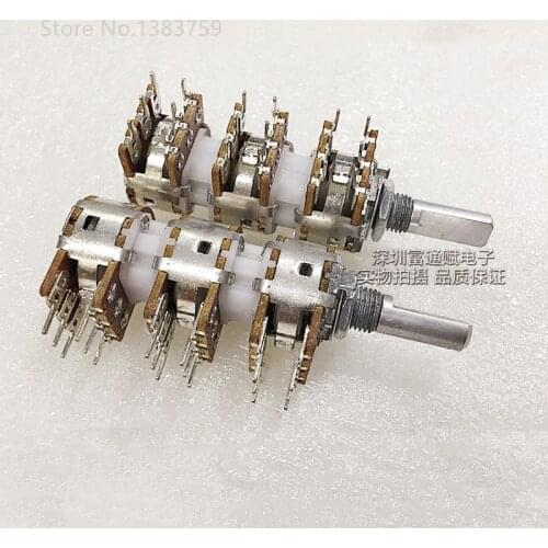 148 type potentiometer six channel B10K*6 power amplifier volume adjustment potentiometer half handle length 20MM