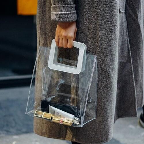 Transparent Pvc Handbag Spot ins net celebrity with souvenir gift high-end cosmetic shopping packaging gift bag