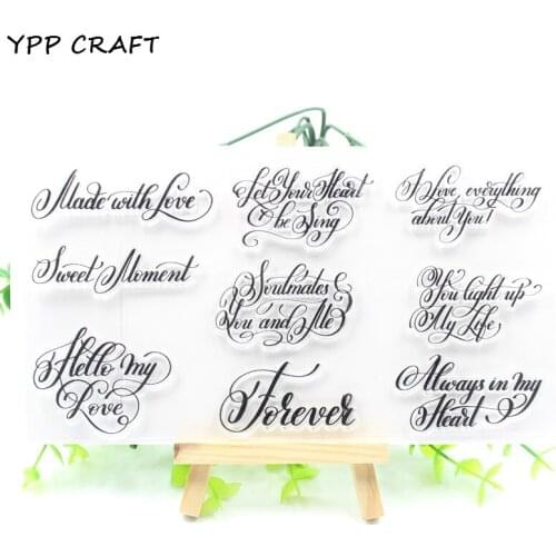 YPP CRAFT Happy Valentines Day Transparent Clear Silicone Stamps for DIY Scrapbooking/Card Making/Kids Decoration Supplies 169