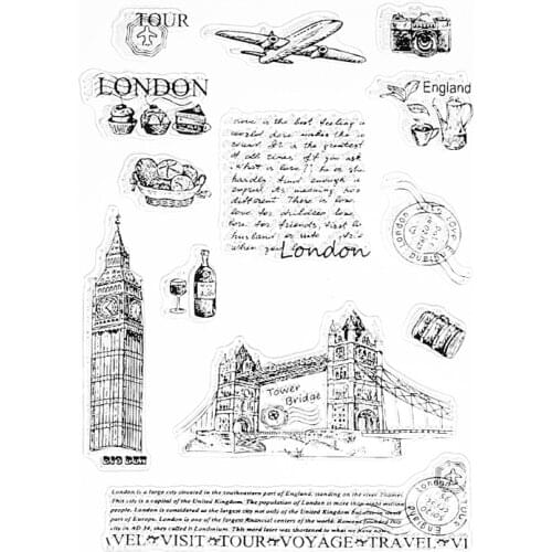 Tower of London Transparent Silicone Clear Stamp Cling Diary DIY Scrapbooking