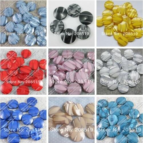 NB0142 high quality 50pcs pearl resin buttons 15mm and 21.5mm back-hole sewing buttons for dress clothes accessories