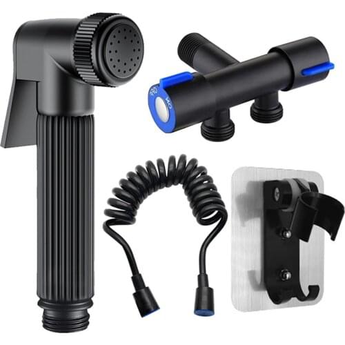 Black Toilet Bidet Sprayer Kit Handheld Bidet Faucet Shattaf Sanitary Shower For Ass Sprayer Restroom Self Cleaning Accessories