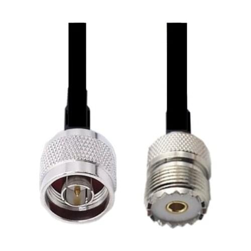 RG58 Cable N Male To UHF PL-259 SO-239 Female jack Pigtail RG58 Jumper Cable