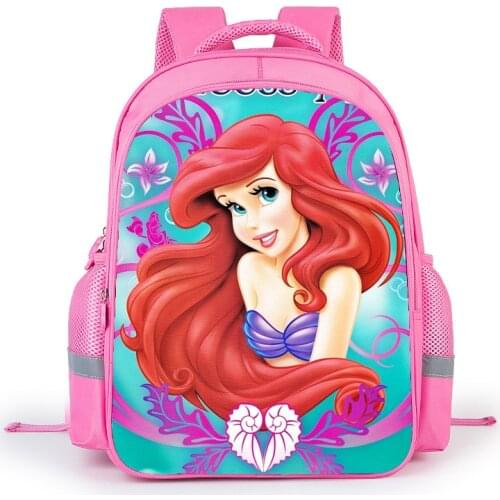 Disney The Little Mermaid Ariel Backpack Princess Kids School Bag Fairy Tale Schoolbag Book Bags for Teen Girls mochila Bolsa