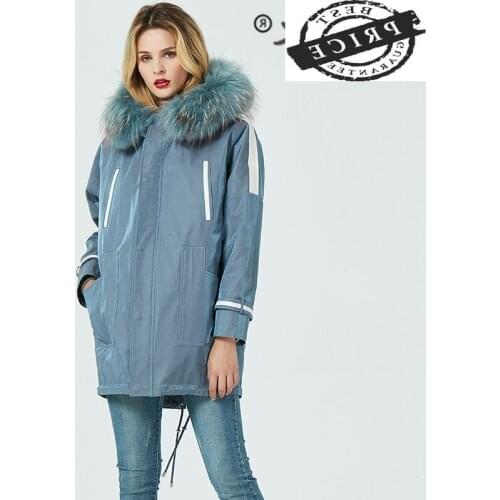 Winter Real Fur Coat Women 2021 Streetwear Thick Rex Rabbit Fur Liner Jacket Large Raccoon Fur Hooded Coats Hiver A120a3