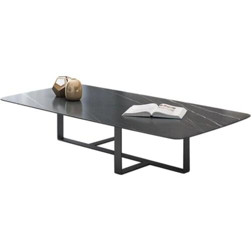 Living room rectangular marble coffee table