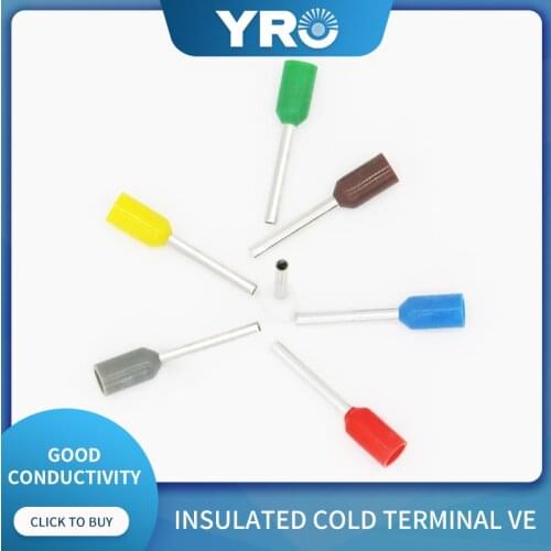 1000 pieces/packet VE 0512 brass cold pressed round terminal wire connector