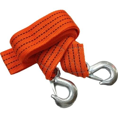 3 Tons 3 M Car Tow Rope with Metal Hook High Strength Nylon trailer Tow Ropes Racing Car Tow Eye Strap Tow Strap Bumper Trailer