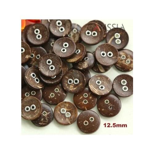 30pcs/lot Natural Air-drain Decorative Coconut Buttons Craft Wooden Button DIY (SS-7088)