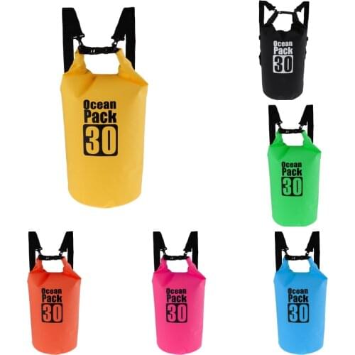 30L PVC Waterproof Dry Bag Adjustable Shoulder Backpack for Kayak Canoeing Rafting Sailing Swimming - Various Colors