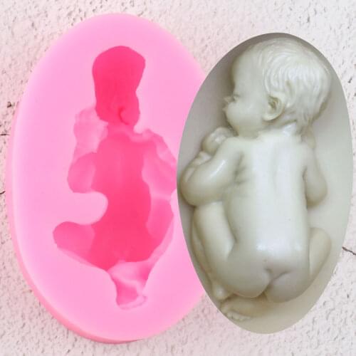 3D Sleep Baby Handmade Soap Mold Cookie Cake Baking Fondant Cake Decorating Tools Candy Polymer Clay Chocolate Gumpaste Moulds