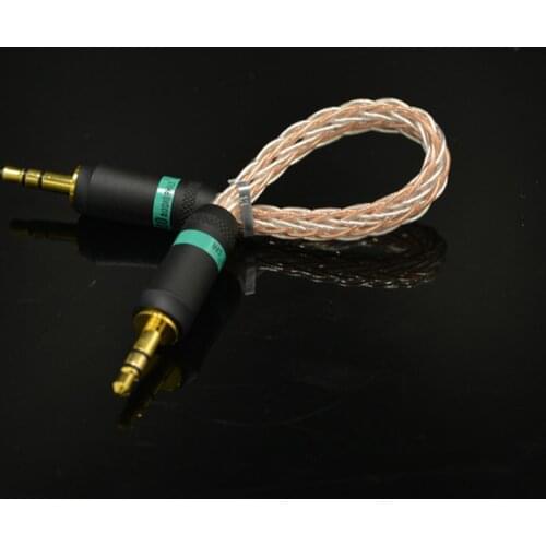 FENGRU 6CM 3.5mm Male to 3.5mm Male Gold-plated braided Stereo Audio Cable For Walnut F1 Amplifier V2 V2S/Zishan Z1 Z2 MP3