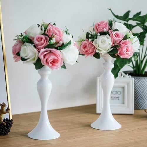 Wedding decoration accessories Metal Candle Holder Stand Flowers Vase Candlestick Wedding party decoration Table Home Decor