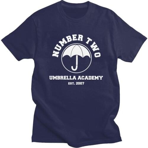 Mens The Umbrella Academy T Shirts Short-Sleeve Cotton Tshirts Trendy T-shirt Casual Number 5 Tees Slim Fit Apparel