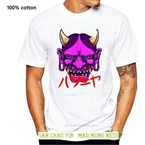 Hannya T-Shirt Mans Japan Demon Scary T Shirt Fun Purified Cotton Short Sleeves Tee Shirt Crew Neck Birthday Gift Clothes