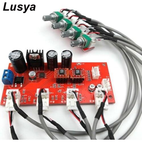 HIFI audio tone board single power supply DC5-24V AD828 OP amp T0320