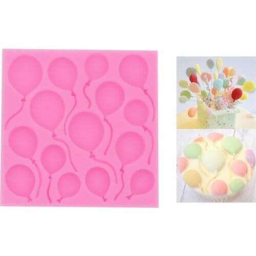 Fondant DIY baking tools Colorful balloon cake decoration Chocolate clay silicone mold