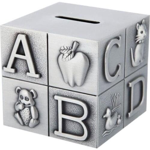 Creative Cute Rubiks Cube Piggy Bank European-Style Three-Dimensional Animal Letters Change Bank For Childrens Birthday Gift