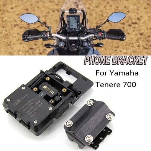 For Yamaha Tenere 700 TENERE 700 Tenere700 Motorcycle Navigation Bracket Mobile Phone GPS Plate Bracket Phone Holder USB