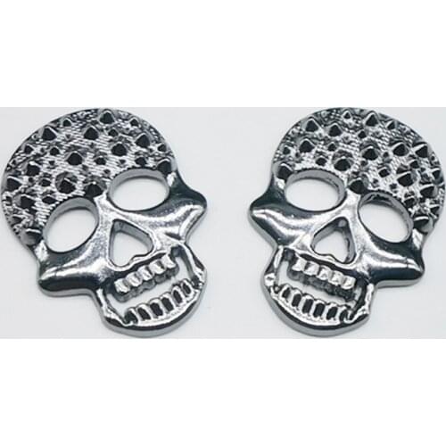 Skull Studs Gun Metal Loose Rhinestone Hot-Fix Punk Spike Studs Jean Crafts Metal Decorative Rhinestones Bag Accessories