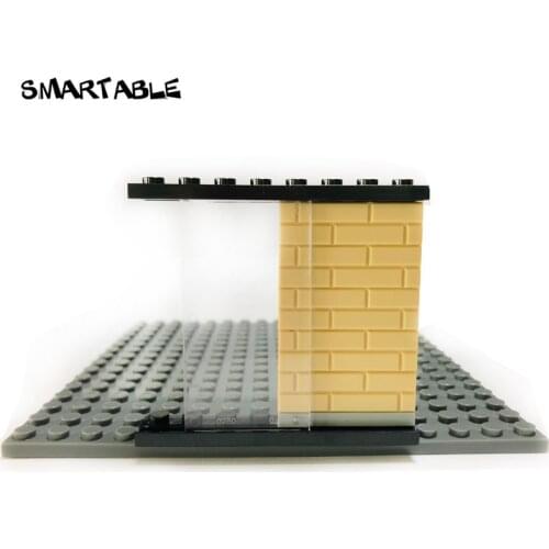 Smartable Sliding Door Set With Rail Glass Window Building Blocks Brick MOC Parts Toys For Creative House Store Villa 4sets /Lot