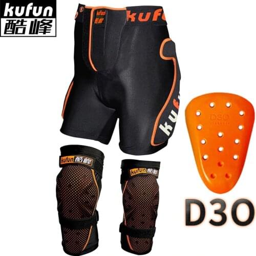 KUFUN D3O knee protector paded shorts hip pad for ski snowboard skateboard skate motorcycle kids adults children protective gear