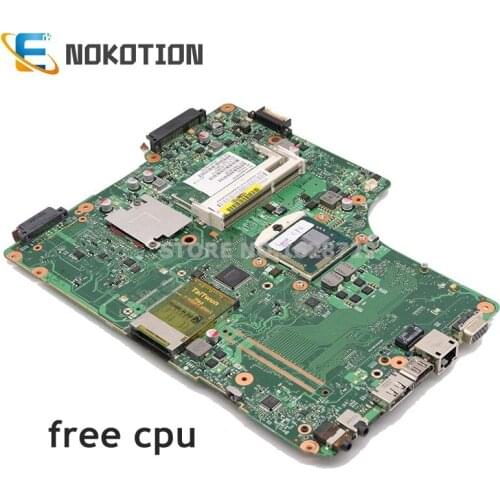 NOKOTION Laptop Motherboar For Toshiba Satellite A500 A505 V000198150 6050A2338701 MAIN BOARD HM55 DDR3 free cpu
