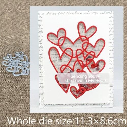 New Design Craft Metal Cutting Die die cuts joy heart groups decoration scrapbook Album Paper Card Craft Embossing die cuts