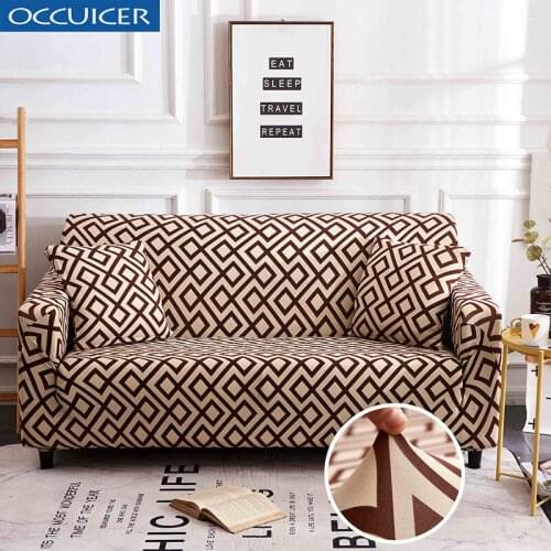 Plaid Sofa Cover Elastic Couch Cover Slipcovers For Living Room Stretch Spandex All-inclusive Wrap for Armchairs Cover 1PC