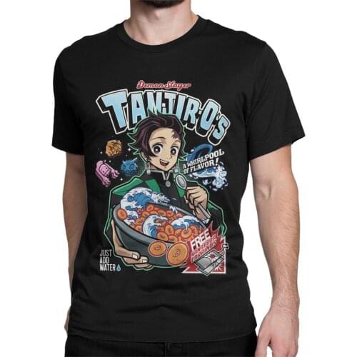 Casual Tanjiro Demon Slayer T-Shirt Men Womens Round Neck Cotton T Shirt Kimetsu no Yaiba Anime Short Sleeve Tees Gift Clothes