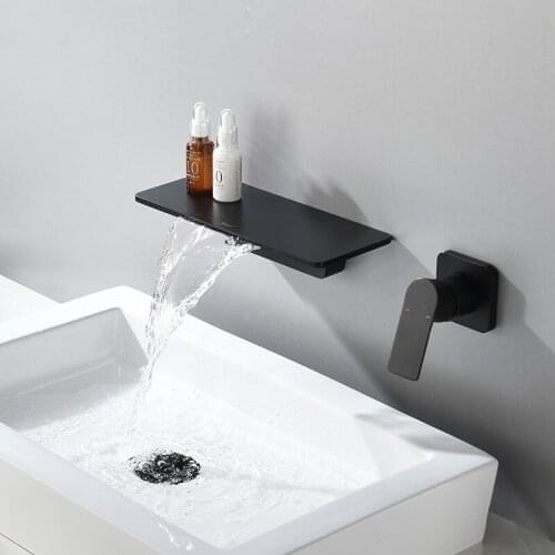 Simplicity Wall mounted All mounted Waterfall bathroom sink faucet cold hot water basin mixer tap top quality faucet