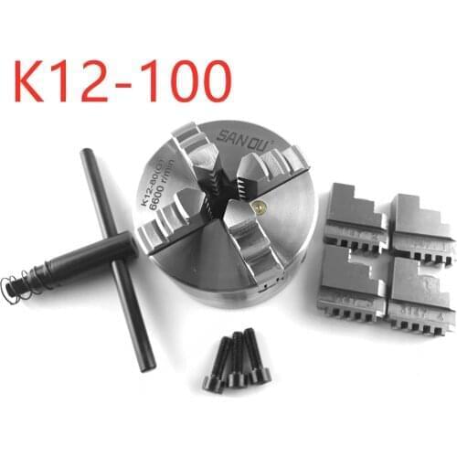SAN OU K12-100 High Accuracy 4-jaw self-centering chuck For Mechanical Lathe For Drilling Milling Machine