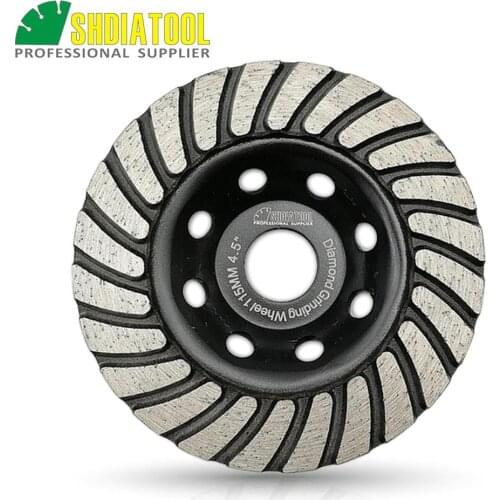 SHDIATOOL 1pc 115mm Diamond Turbo Row Grinding Cup Wheel Concrete Masonry And Some Other Construction Mater 4.5" Grinding Disc