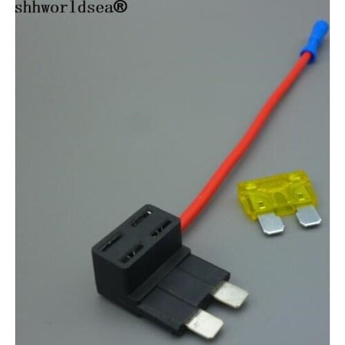 Shhworldsea 100Sets car fuse Add A Circuit CAR Fuse Tap Piggy Back Standard AUTO Blade Fuse Holder ATO ATC 12v 24v