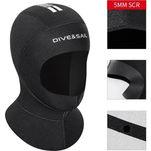 5MM Ultra Elastic Thermal Fiber Neoprene Scuba Diving Hood Cap Hat Keep Warm Cold Proof Winter Swim Wetsuit Wet Suit Equipme