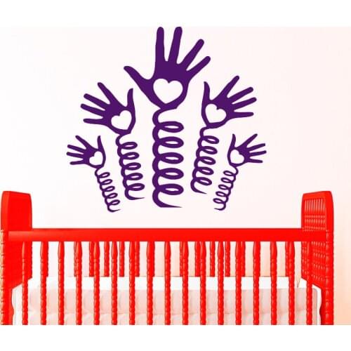 Spring Hands Wall Decal For Kids Bedroom Lovely Baby Vinyl Home Decoration Accessories Stickers Muraux Wall Stencil PVC SYY290