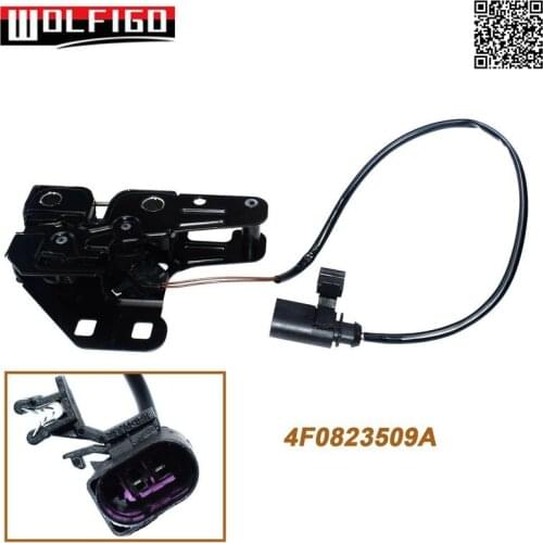 WOLFIGO New 4F0823480B Latch Hood Lid Lock w/ Switch For 2005-2011 Audi A6 S6 C6 4F0823509A,4F0 823 509 A,4F0 823 509 B