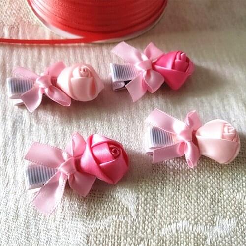 Puppy hairpin pet cat dog bow Teddy Yorkshire Bomei Malzis three-dimensional rose hair accessories 30pcs/lot