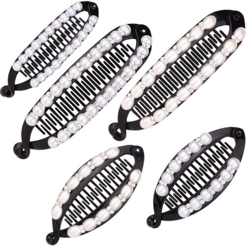 Hair Claws Clip Fish Shape Banana Barrettes Black Brown Hairpins Hair Accessories For Women Hair Clip Clamp DIY Craft SHC01