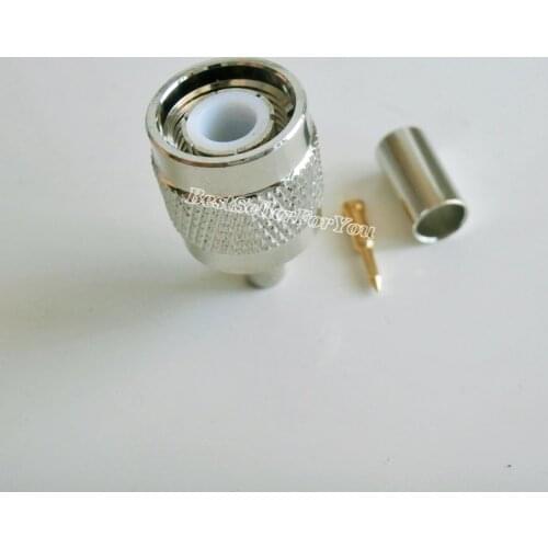1Pcs Connector TNC Plug Male Crimp For LMR195 RG58 RG400 RG142 Cable ST RF Coaxial Connector