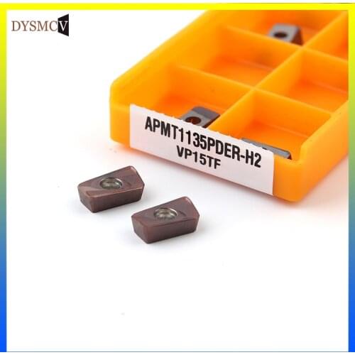 10PCS APMT1135 PDER M2 VP15TF/APMT1135 PDER H2 VP15TF Turning Tool Carbide Inserts Cutting tool Metal Lathe CNC Milling Cutter