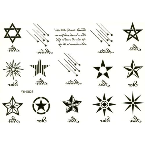 12 Star temporary tattoo tijdelijke tattoo manga tatuaje calcinha temporaire tatouage women tatoos sexo henna tattoo sleeve